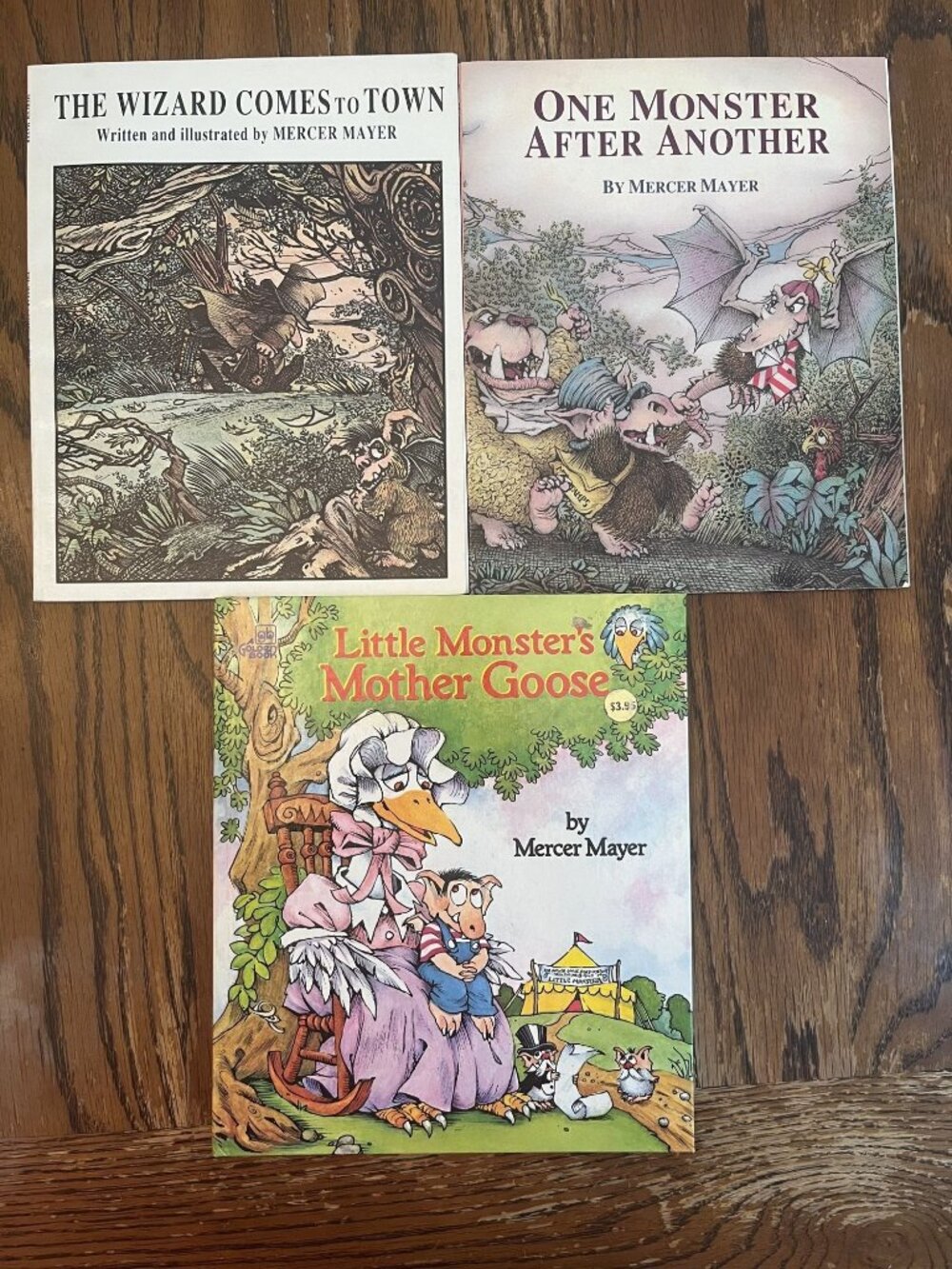 Vintage Mercer Mayer Childrens Books Set: The Wizard Comes To Town, One Monster